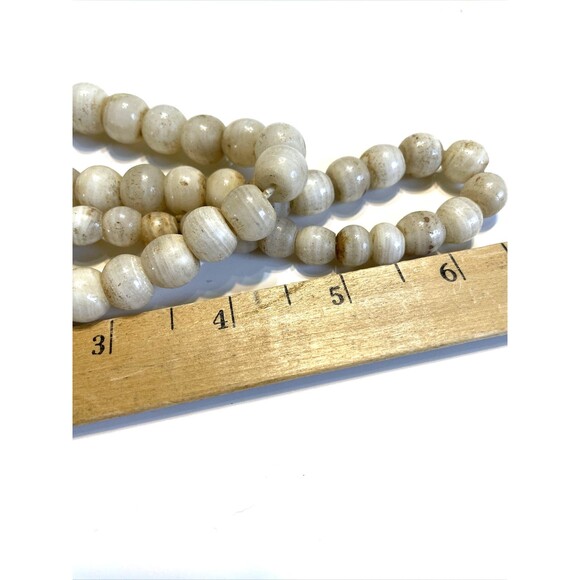 Beige African Trade Beads 50pcs Glass Rustic Ethnic - Picture 6 of 6